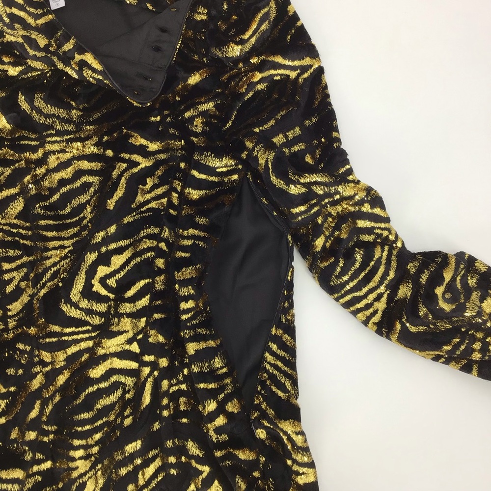 GRLFRND Janice Mini Black Gold Dress - Picture 6 of 14